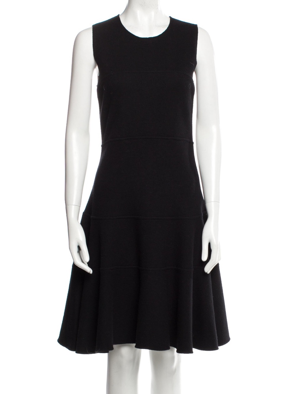 Prada Sleeveless Black Flared Knit Dress size 40